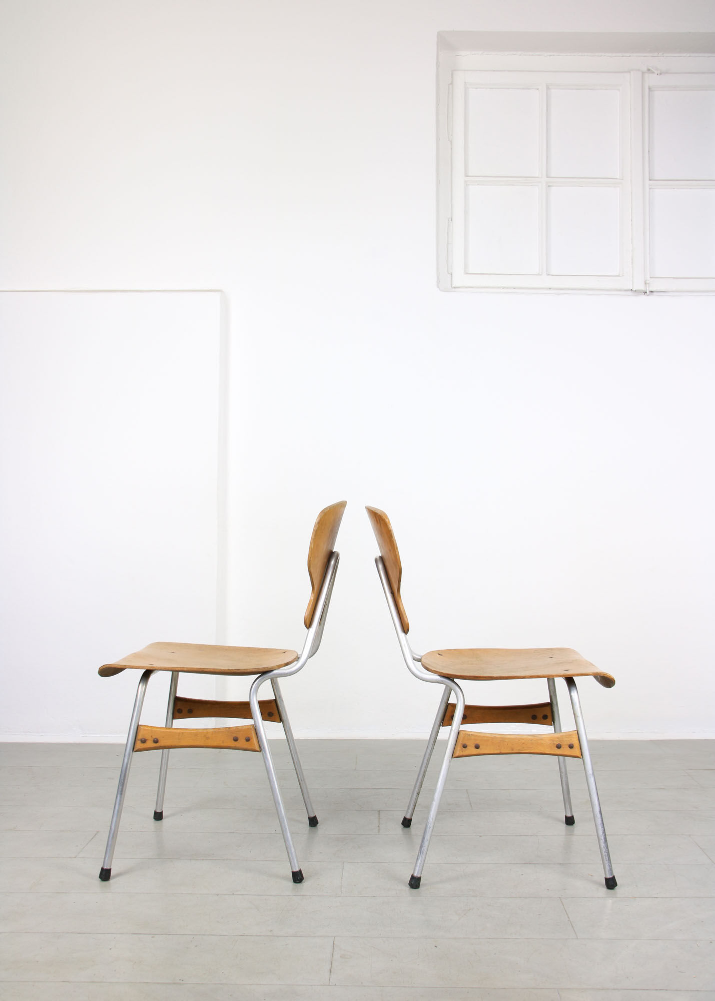 Mid-century plywood chairs by niko kralj, set of 2