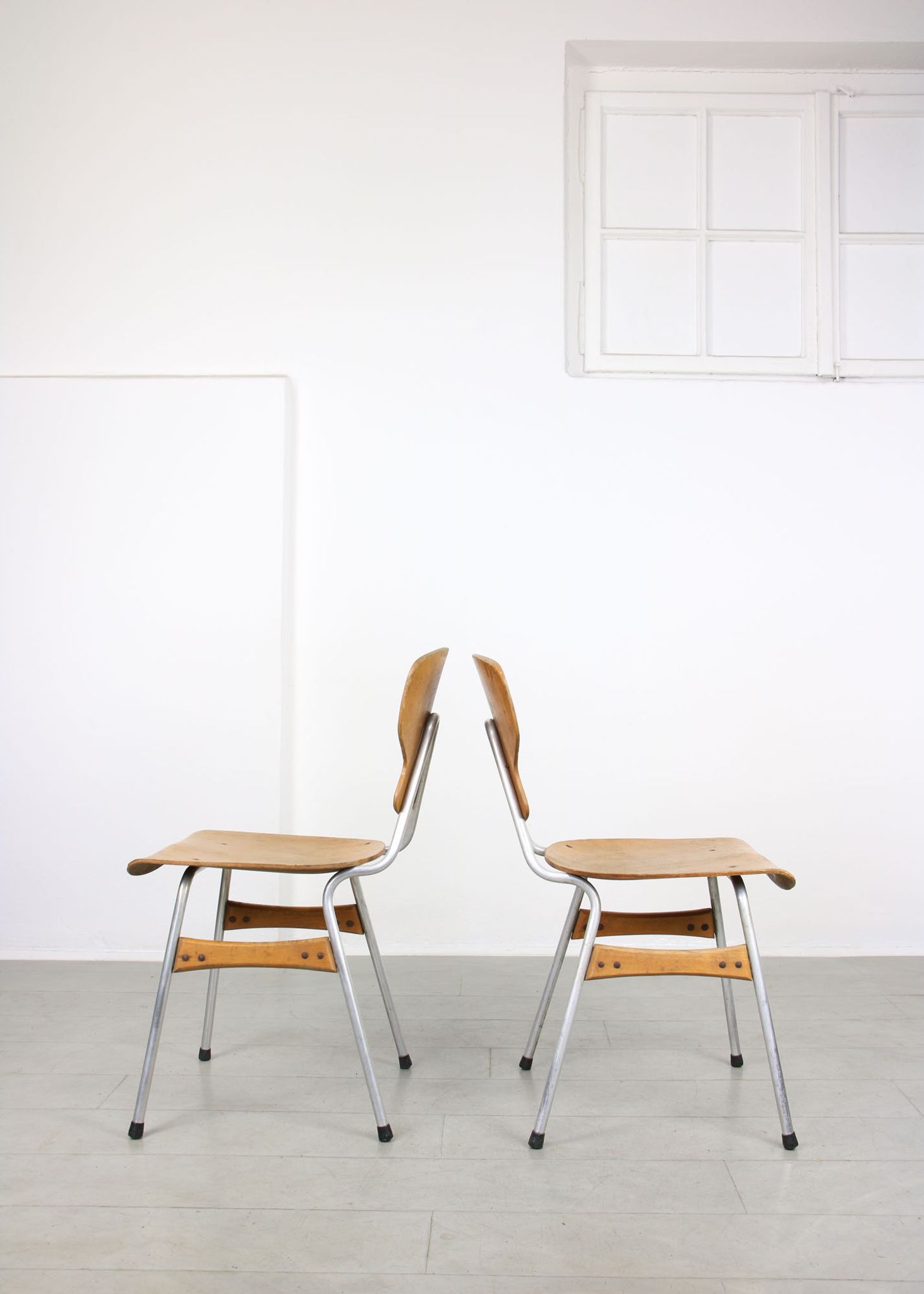 Mid-century plywood chairs by niko kralj, set of 2