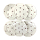Lot of 6 flat porcelain plates