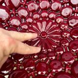 Burgundy braided ceramic bowl