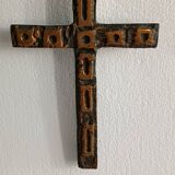 Bronze wall cross Alfieri Gardone for Jacques Lauterbach 1960