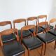 Lot de 8 chaises scandinaves palissandre skaï