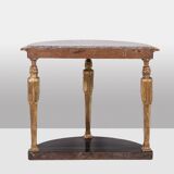 Empire style console with caryatid decoration. Circa 1880.
