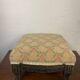 Antique napoleon lll style footrest blackened wood and cross stitch embroidery