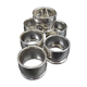 Lot of 6 rounds of silver metal towels