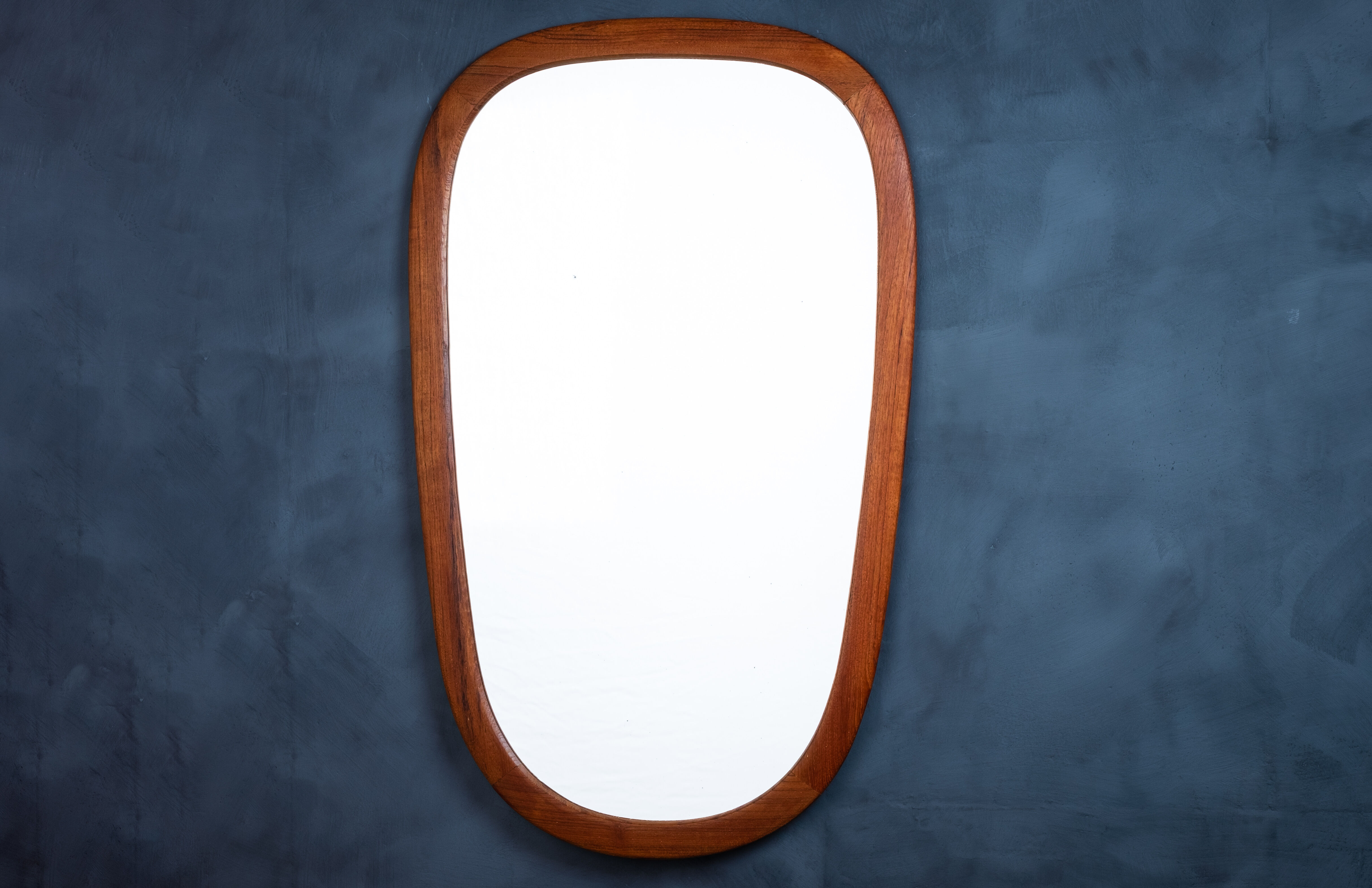 Danish mirror with frame in teak, 1960s