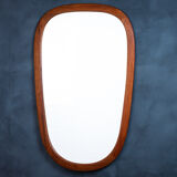 Danish mirror with frame in teak, 1960s