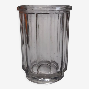 Thick glass jam jar
