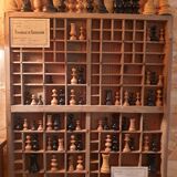 Printing locker and wooden chess pieces