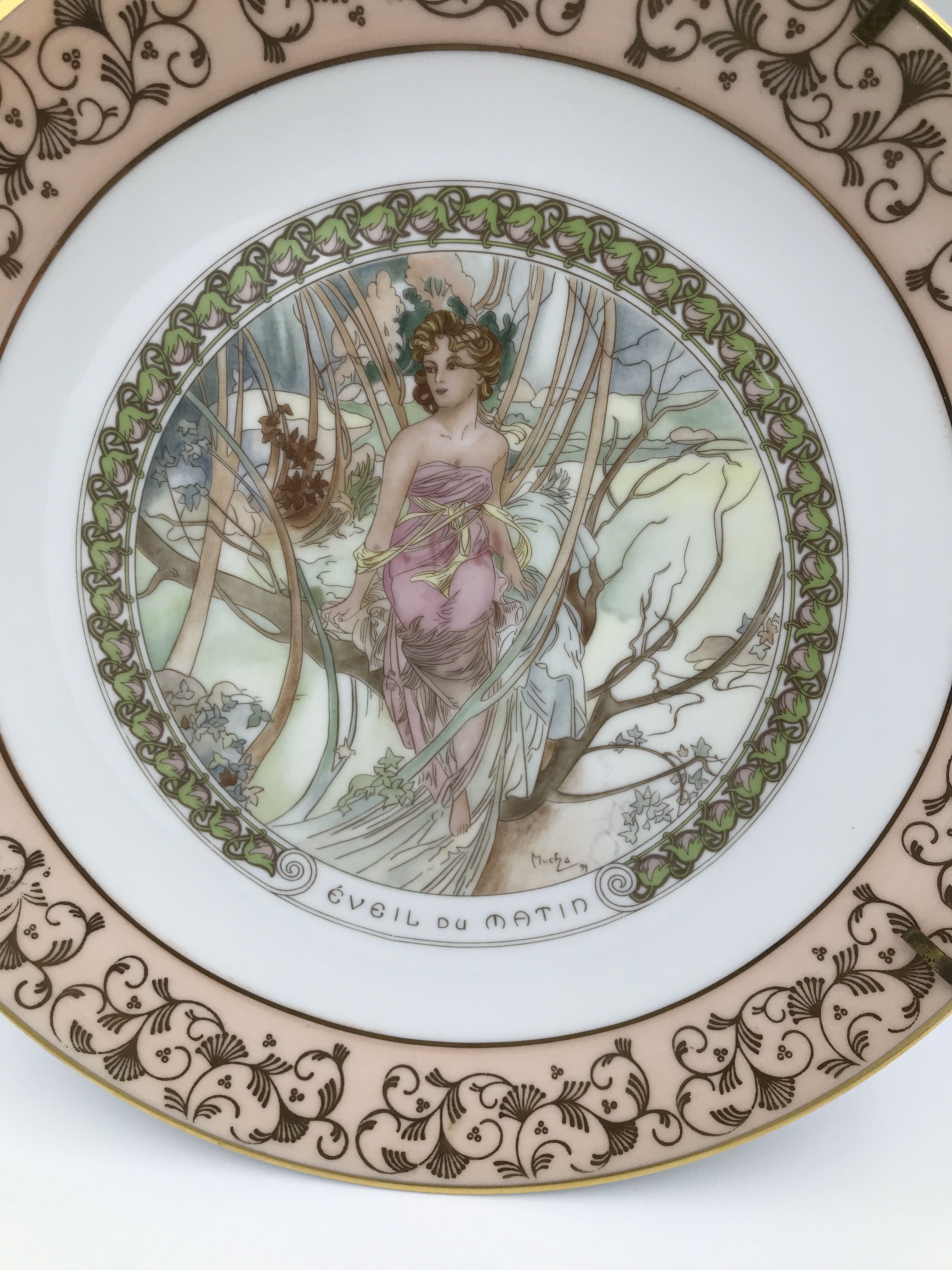 Mucha Alfons vintage Limoges porcelain collection plate