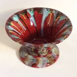 Multicolored ceramic stand cup (empty pocket or other) 60s diameter 26.7 cm