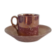 Tasse à café et soucoupe en faïence lustrée Burgos Sarreguemines