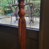 Side table with drawer and leather top