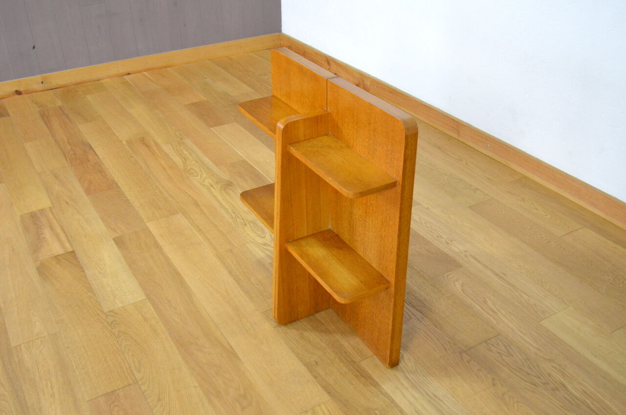 Vintage blond oak shelf 1960