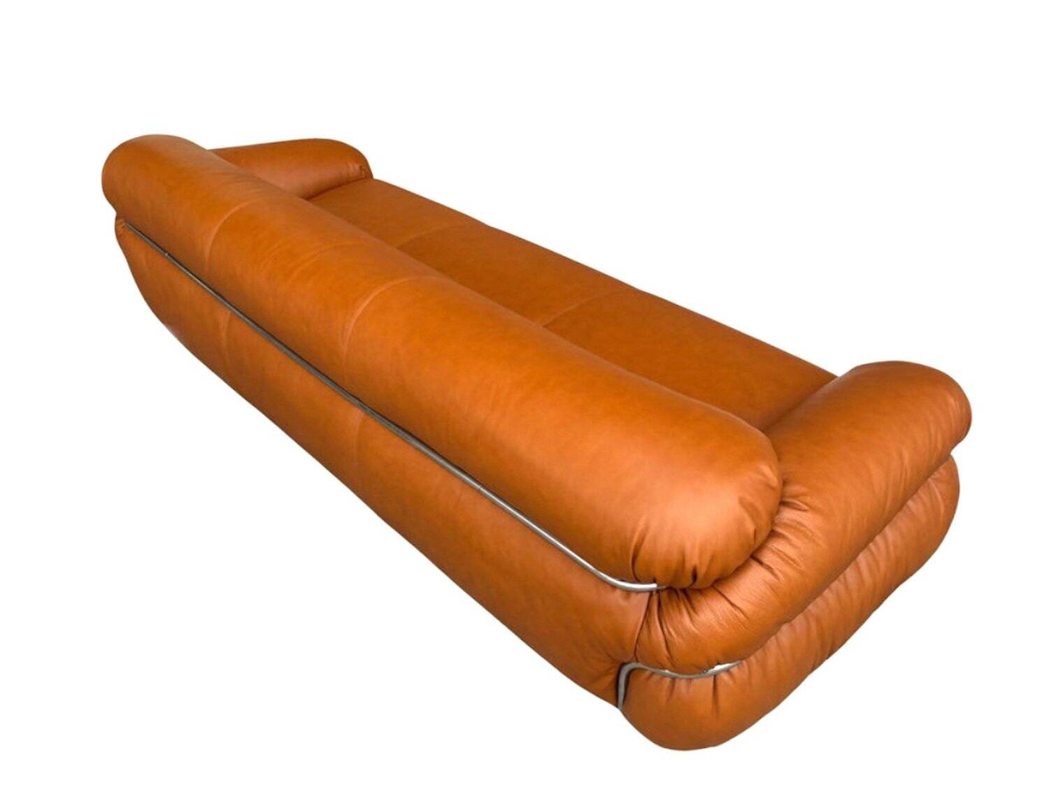 Sesann Leather Sofa by Gianfranco Frattini for Cassina, 1972