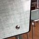 Green formica chairs