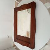 Miroir ancien en bois rustique