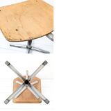 Mid Century Chaise d'école Chaise d'enfant Bois Métal Vintage Rétro Chambre d'enfant Pied Skandi Sca