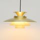 Vintage pendant lamp in golden brass, danish 1970s