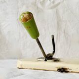 Vintage wooden wall coat rack - 3 hooks