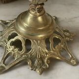 19th century marble, brass and tassel chandelier