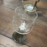 6 verres en métal argénté