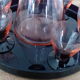 Art Deco port liqueur service tray - glasses