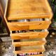 Small wooden chest of drawers from the 1950s.