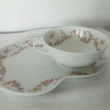 Lunch in limoges porcelain floral decoration a.lanternier & cie