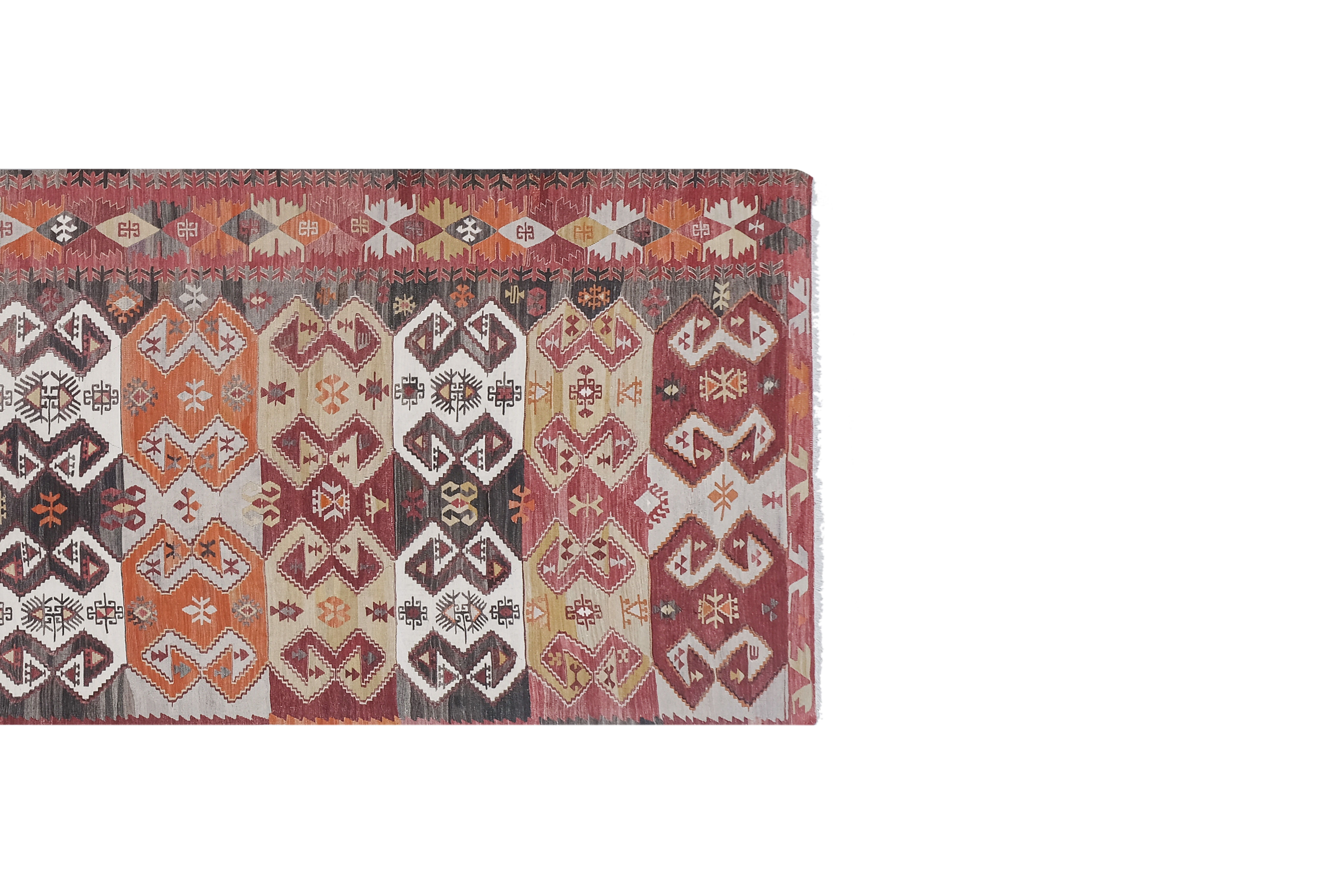 Vintage Turkish rug from Oushak, handwoven 150x440 cm