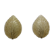 Set of 2 swedish leaf shaped wall sconces Fritz Kurz  for Orrefors, 1960s