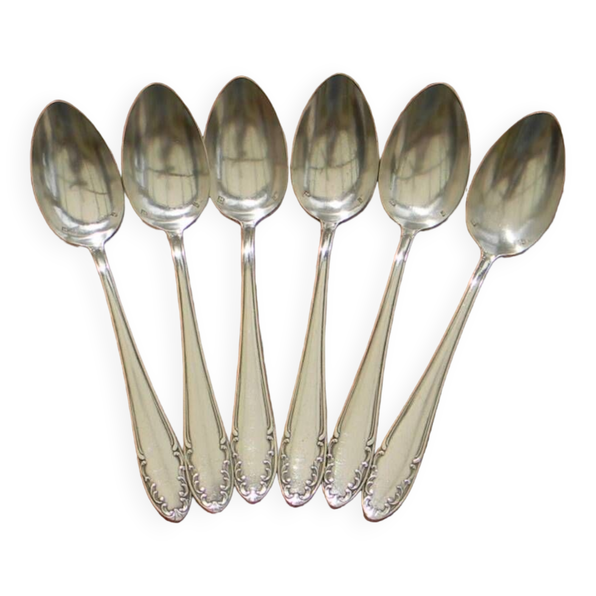 Set of 6 silver-plated teaspoons