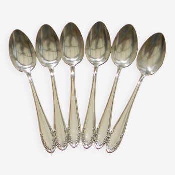 Set of 6 silver-plated teaspoons