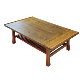 Raw wood coffee table