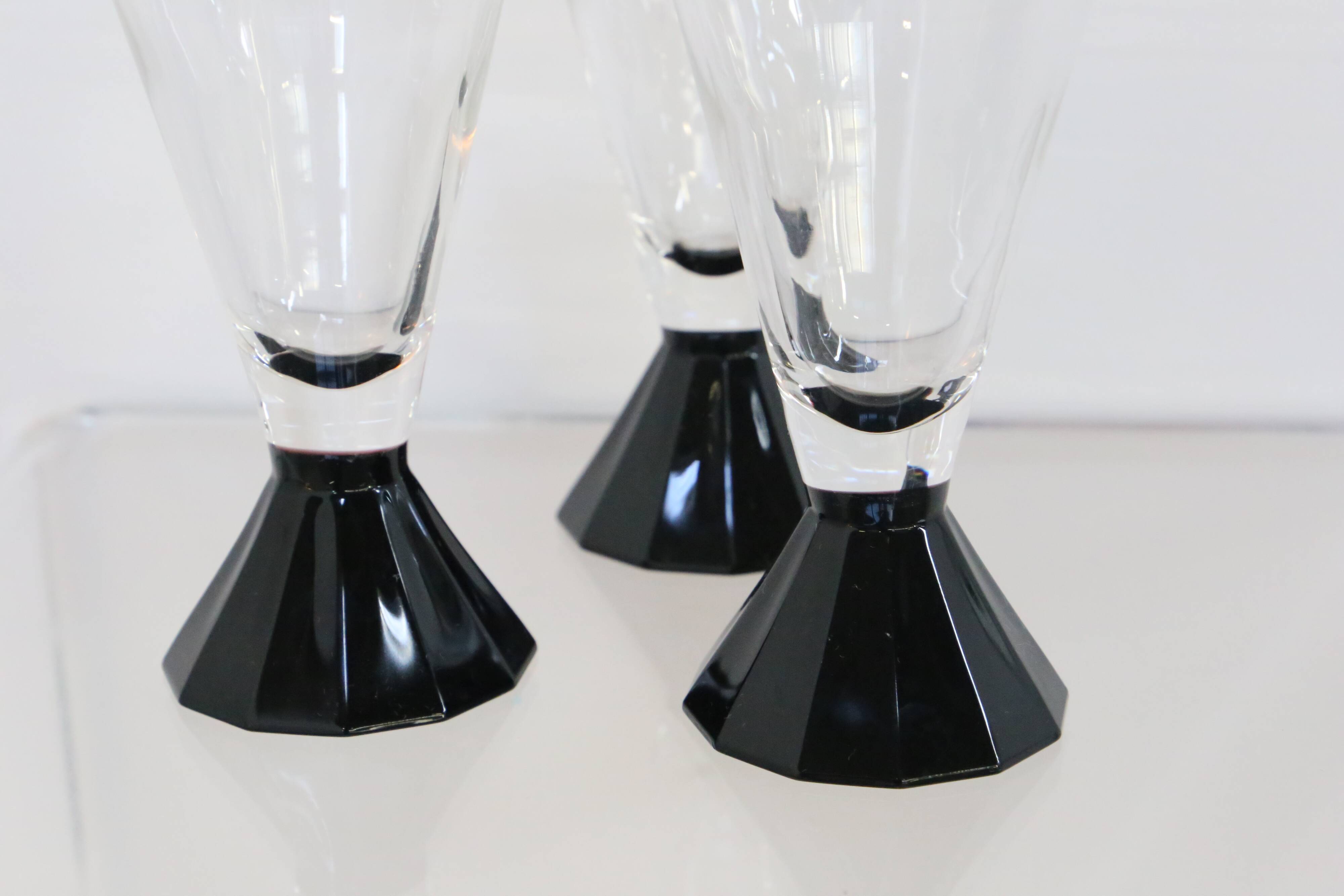 Ensemble de 3 verre à pied / eau Luminarc, 1980, neuf