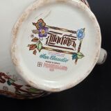 Pichet en porcelaine motif floral San Claudio vintage