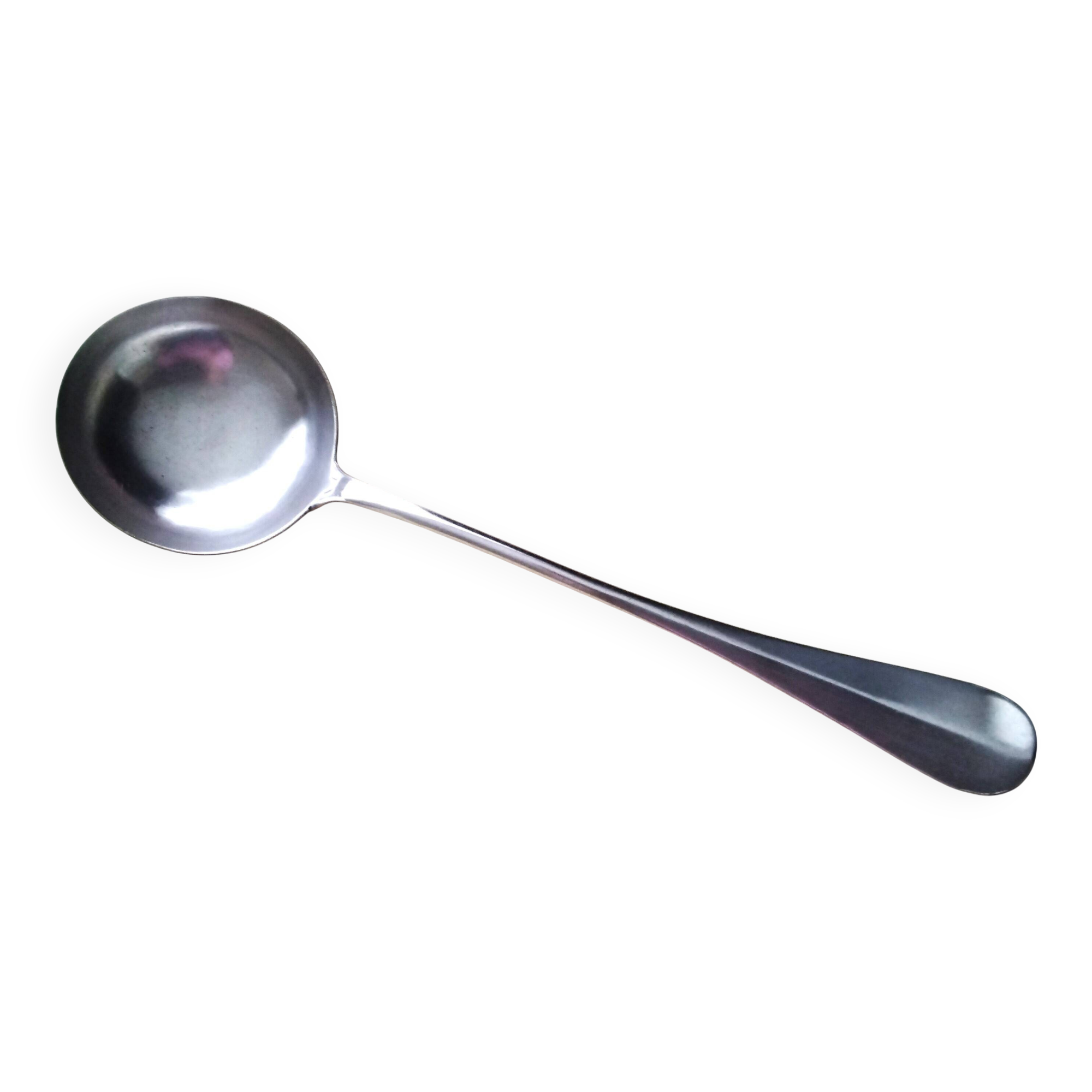 Louche à potage en Métal Argenté  Modèle Uniplat