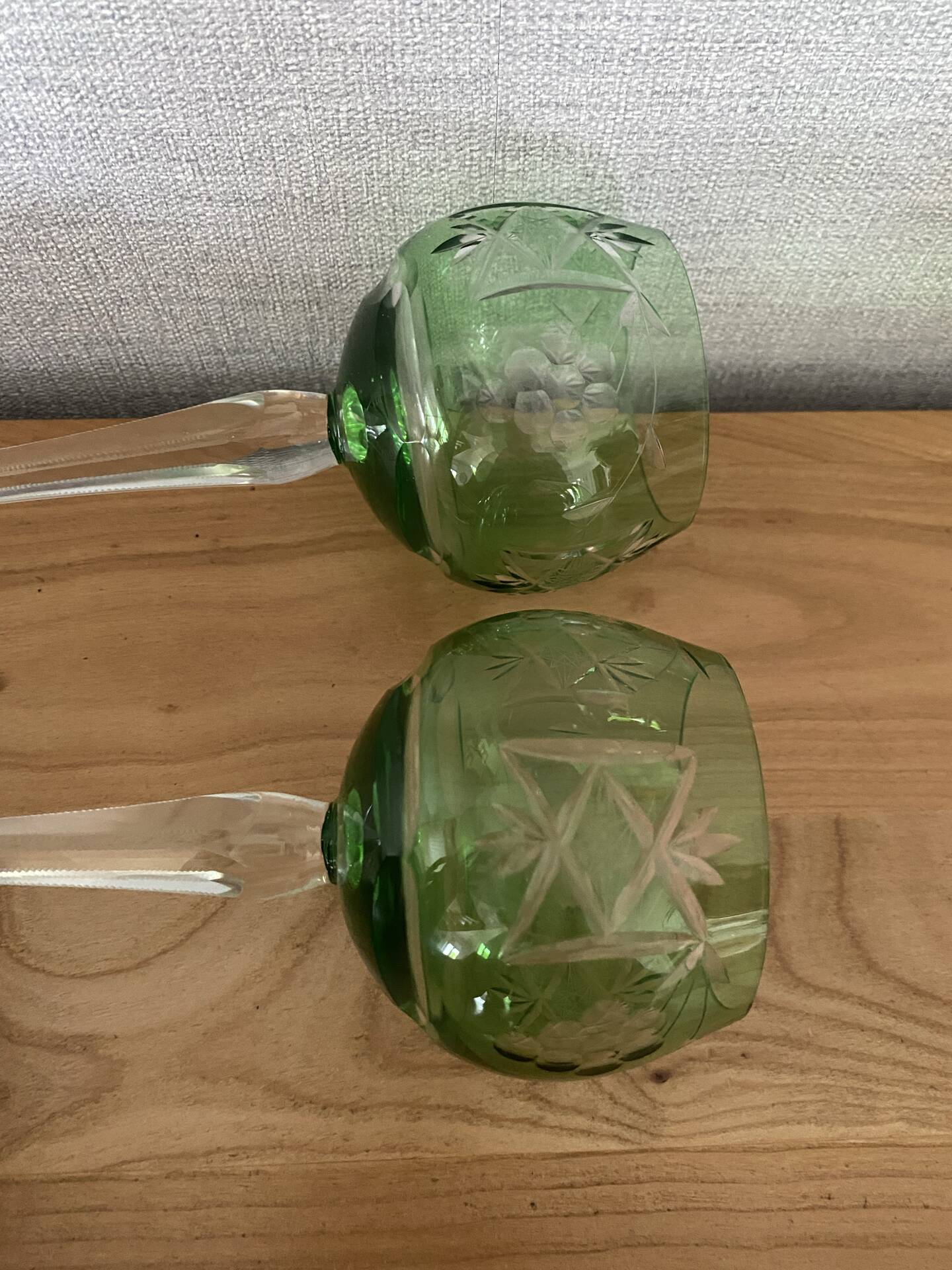 2 crystal Roemer wine glasses from the 70s/80s.
