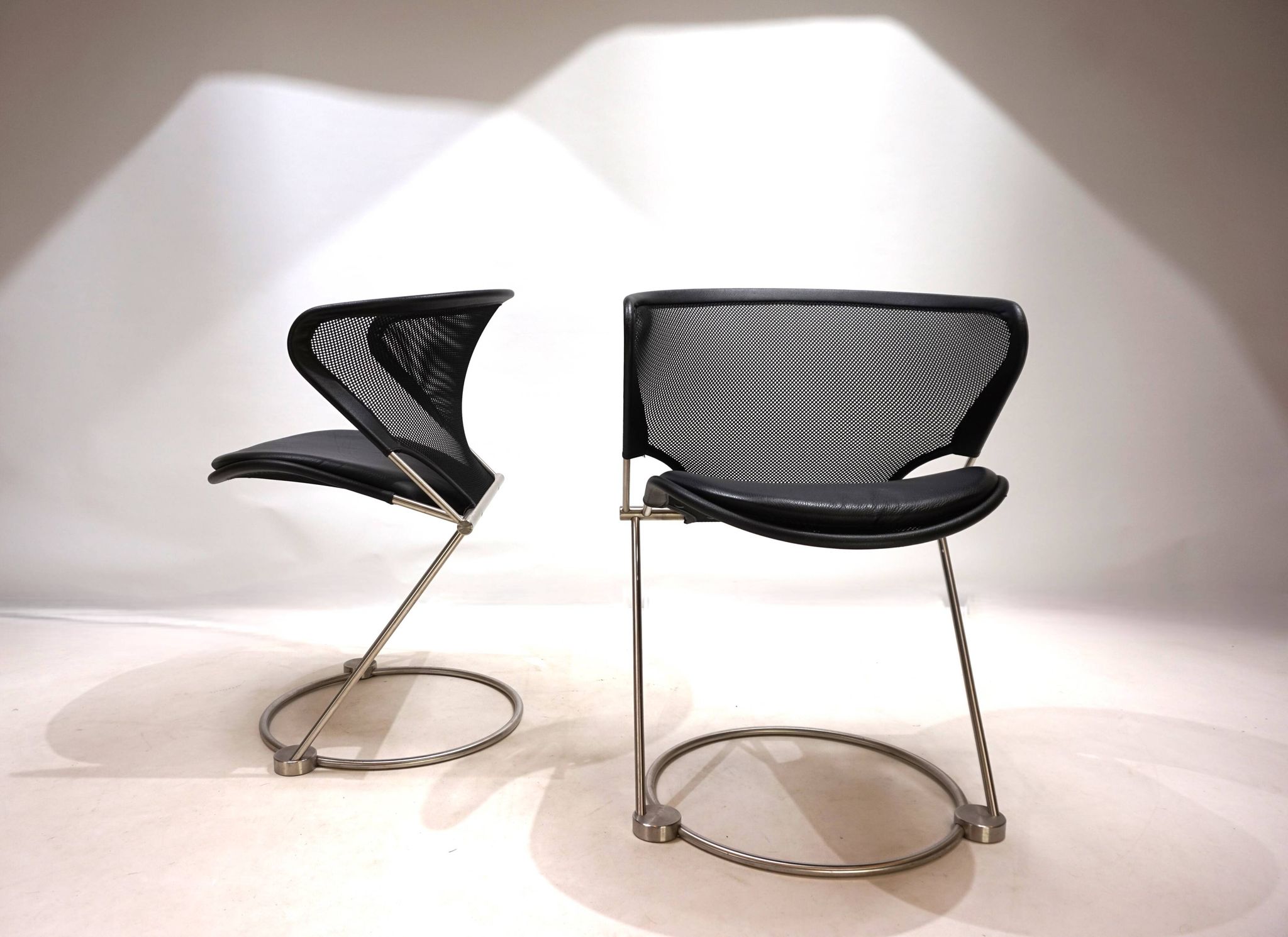 Set of 2 Wilkhahn Nuvola conference / dining room chairs by Herbert Ohl, 19