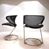 Set of 2 Wilkhahn Nuvola conference / dining room chairs by Herbert Ohl, 19