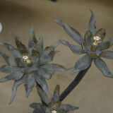 Bronze lamp with 3 Flowers 1960