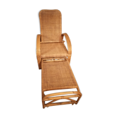 Chaise longue rotin osier