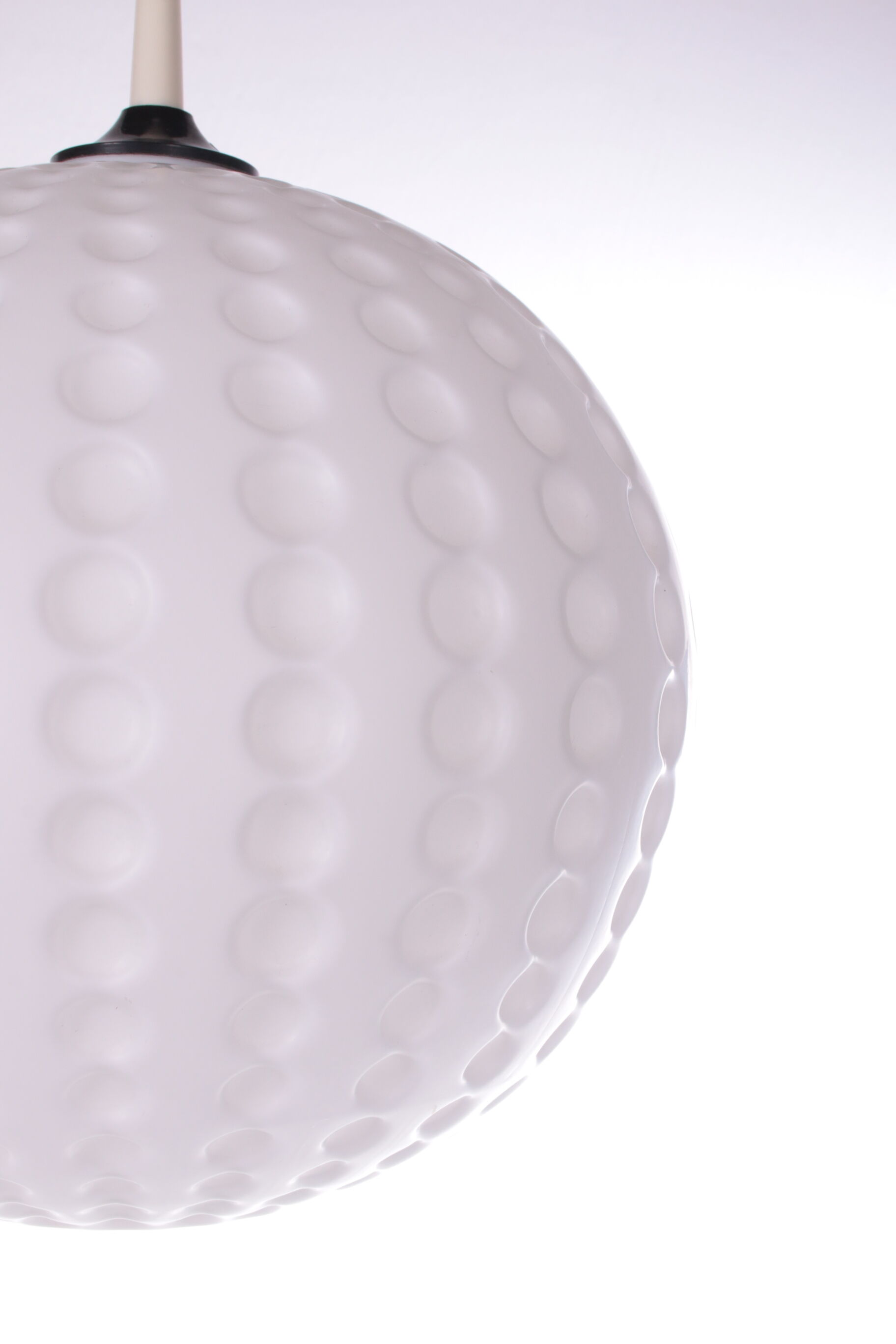 Vintage milk glass hanging lamp by Peill und Putzler, 1960s