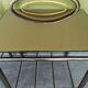 Vintage metal bedside table pair and smoky mirror