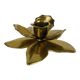 Bougeoir fleur laiton doré vintage