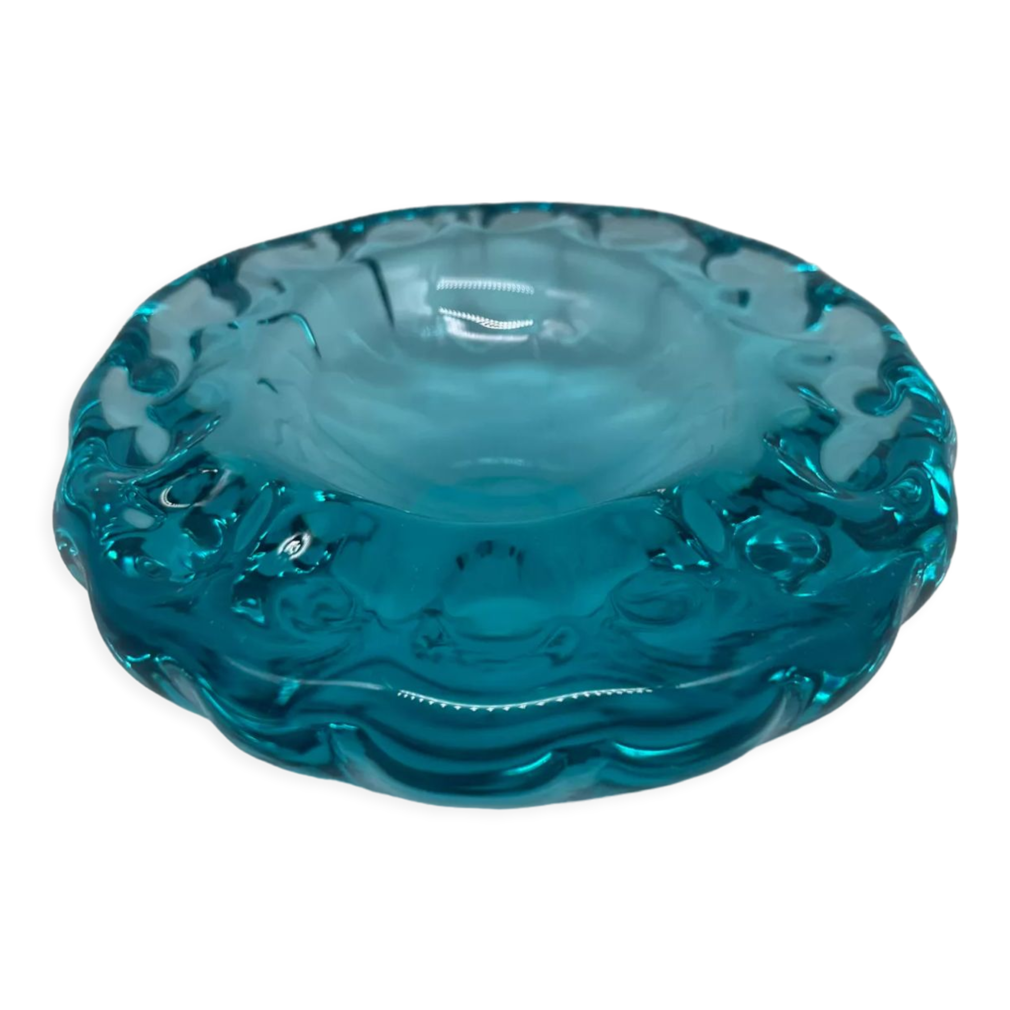 Empty blue crystal pocket