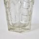 art deco style corolla molded glass vase 1950