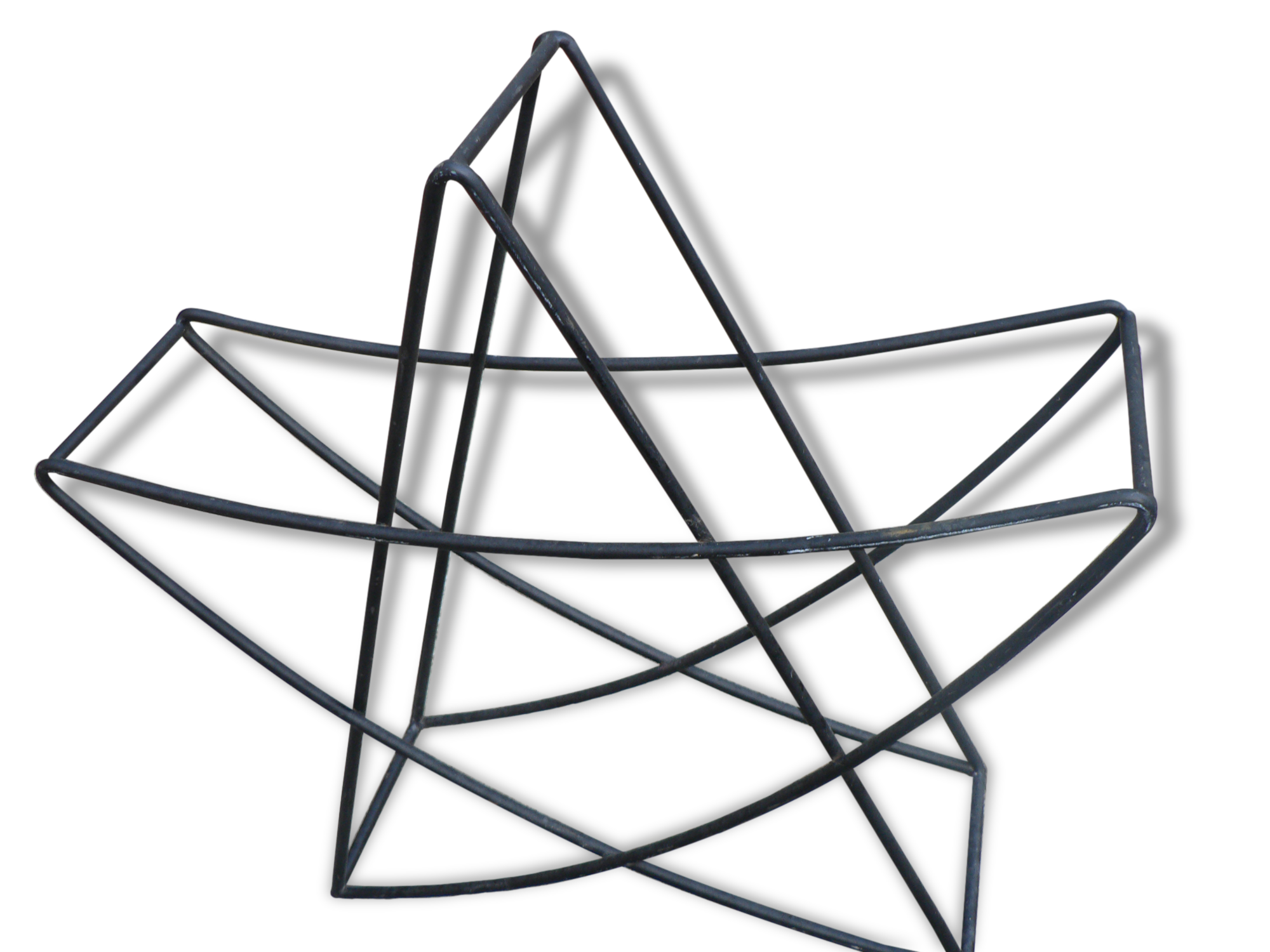 Umbrella stand painted metal star