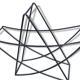 Umbrella stand painted metal star