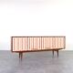 Mid-Century Op-Art Hand-Painted Teak Sideboard, 1960s